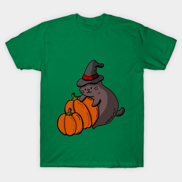 Cute Kittens - Pumpkin Field T-Shirt by ThaisMelo